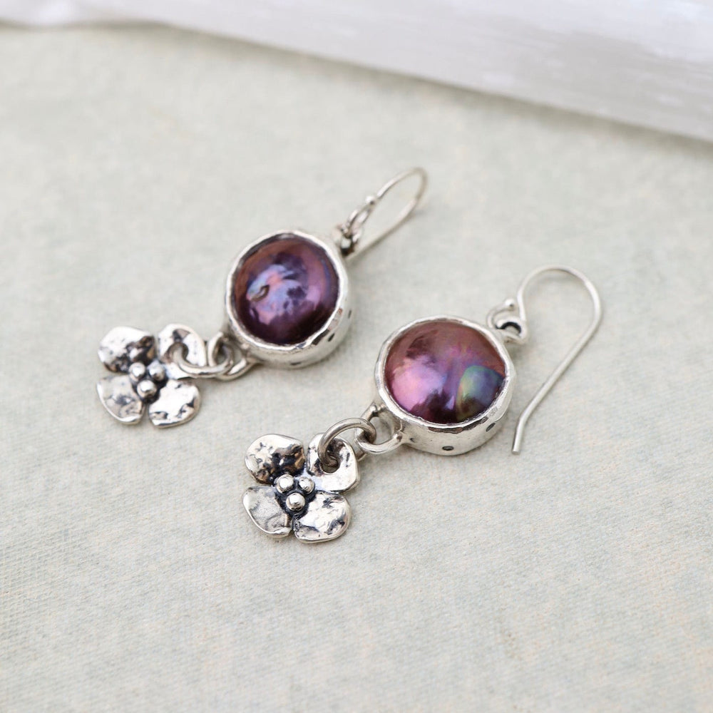 
                      
                        EAR Black Coin Pearl with Dogwood Drop Earrings
                      
                    