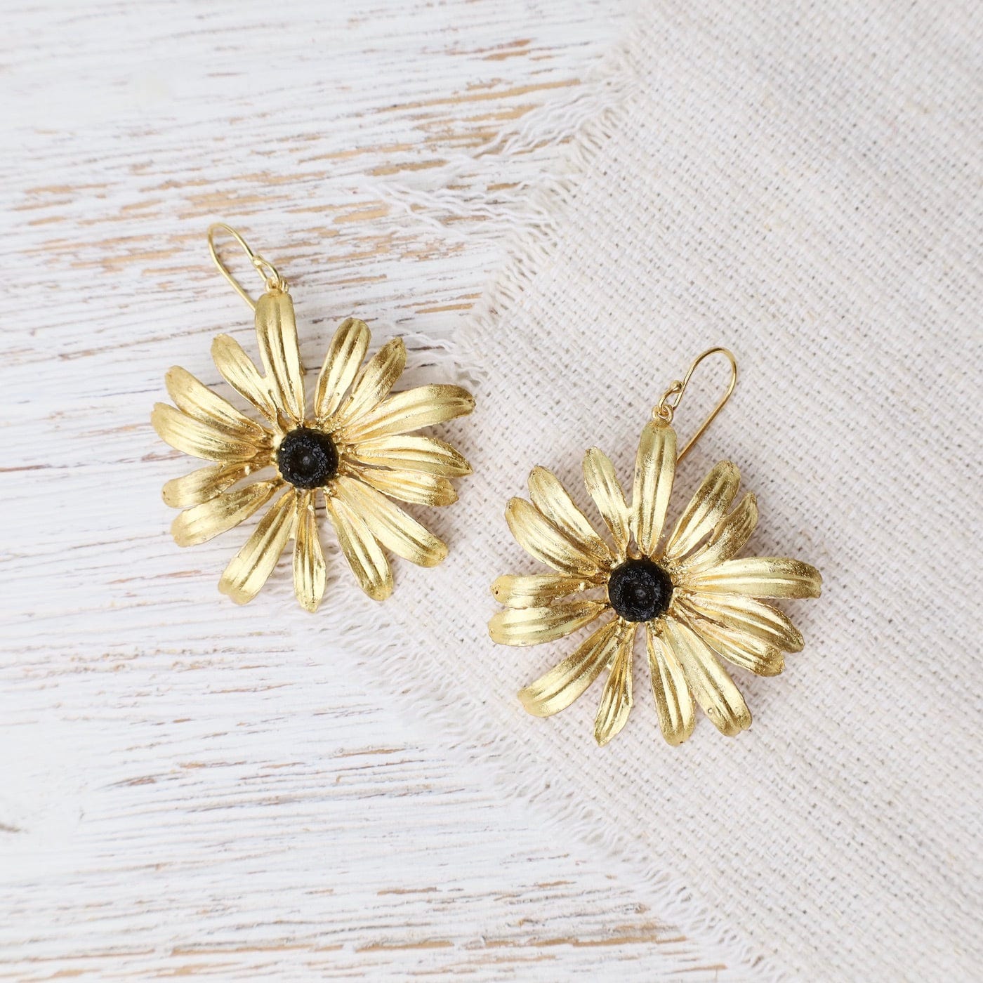 EAR Black Eyed Susan Wire Earrings