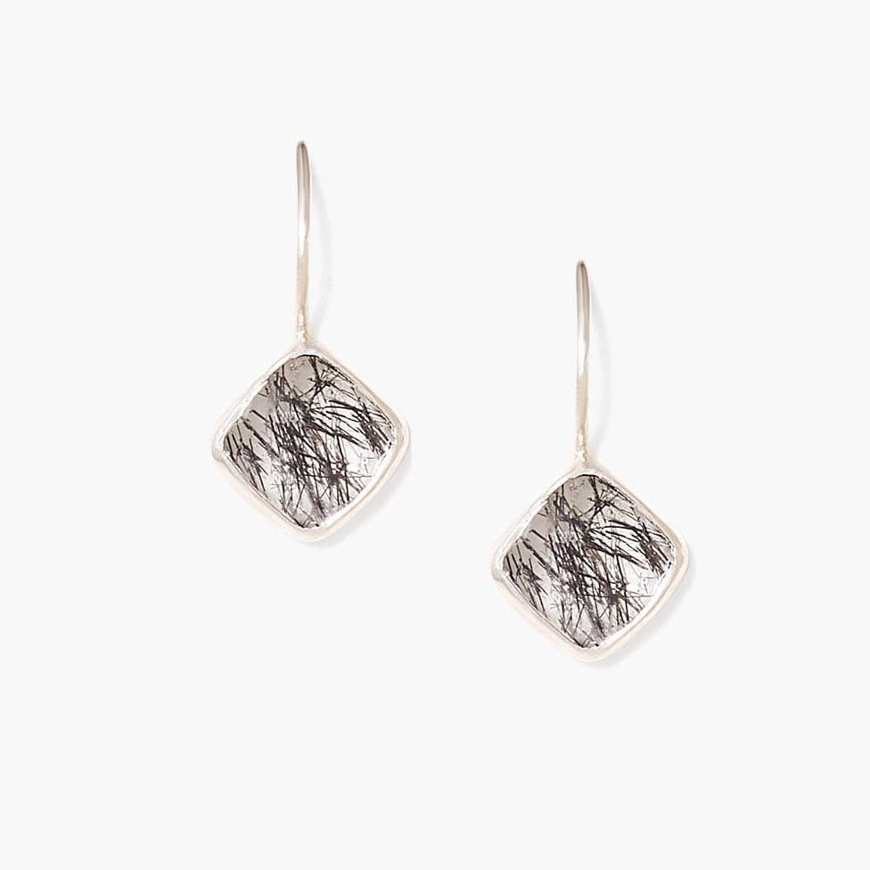 Black quartz deals earrings