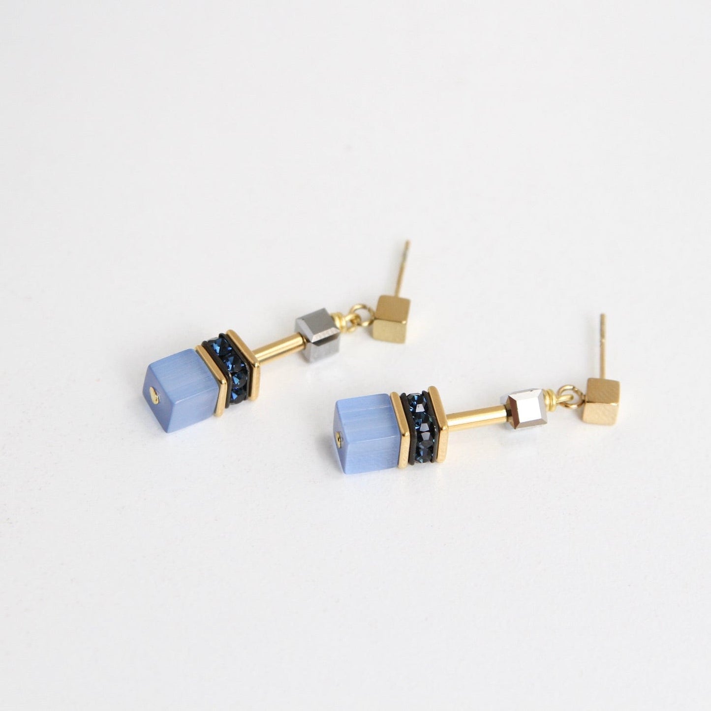 EAR Blue Mix Geo Cube Earrings