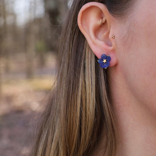 EAR Blue Violet Post Earrings