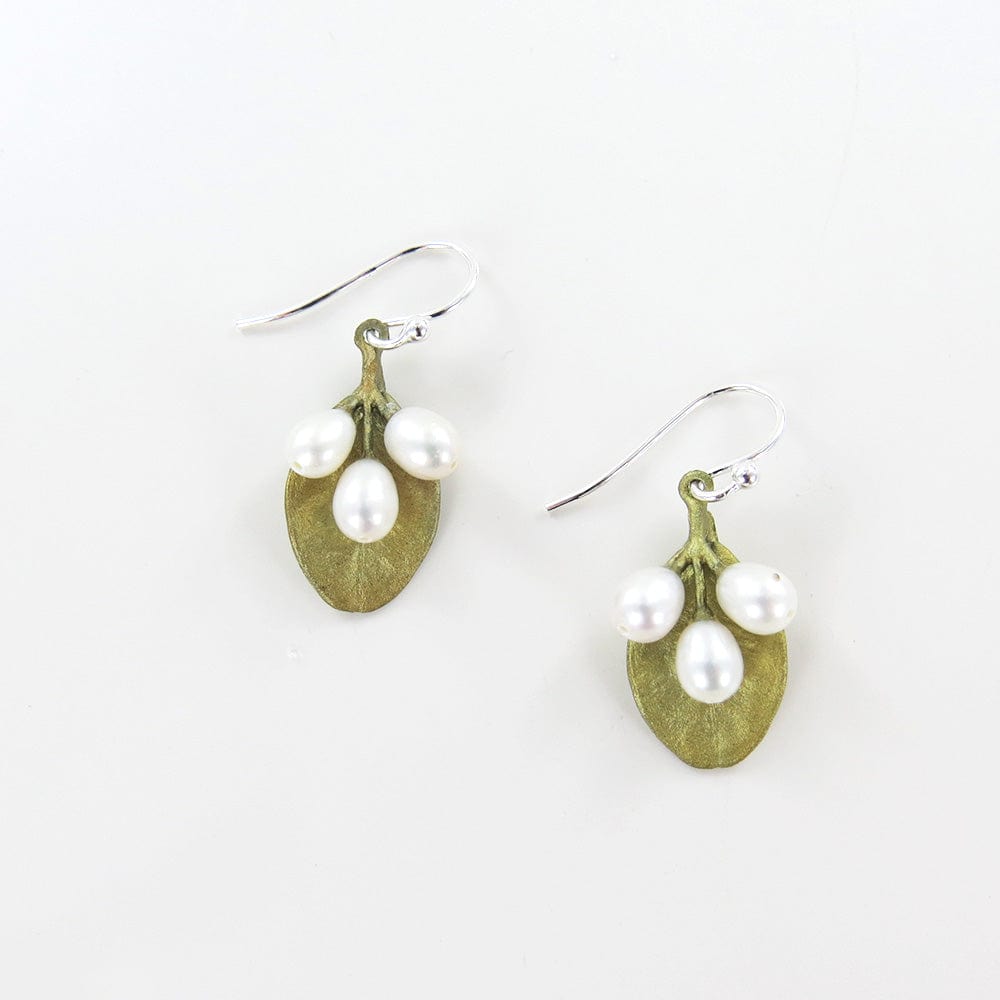 EAR BOXWOOD SINGLE LEAF EARRINGS