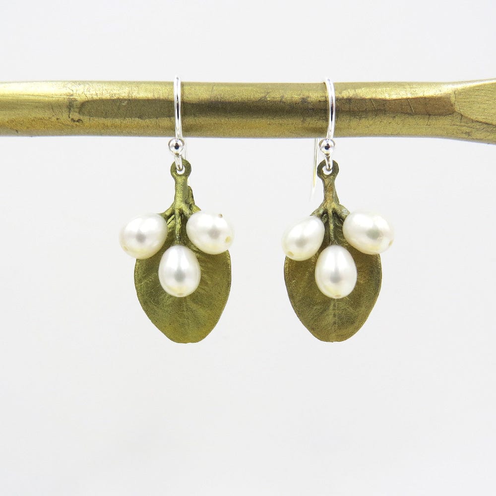 EAR BOXWOOD SINGLE LEAF EARRINGS