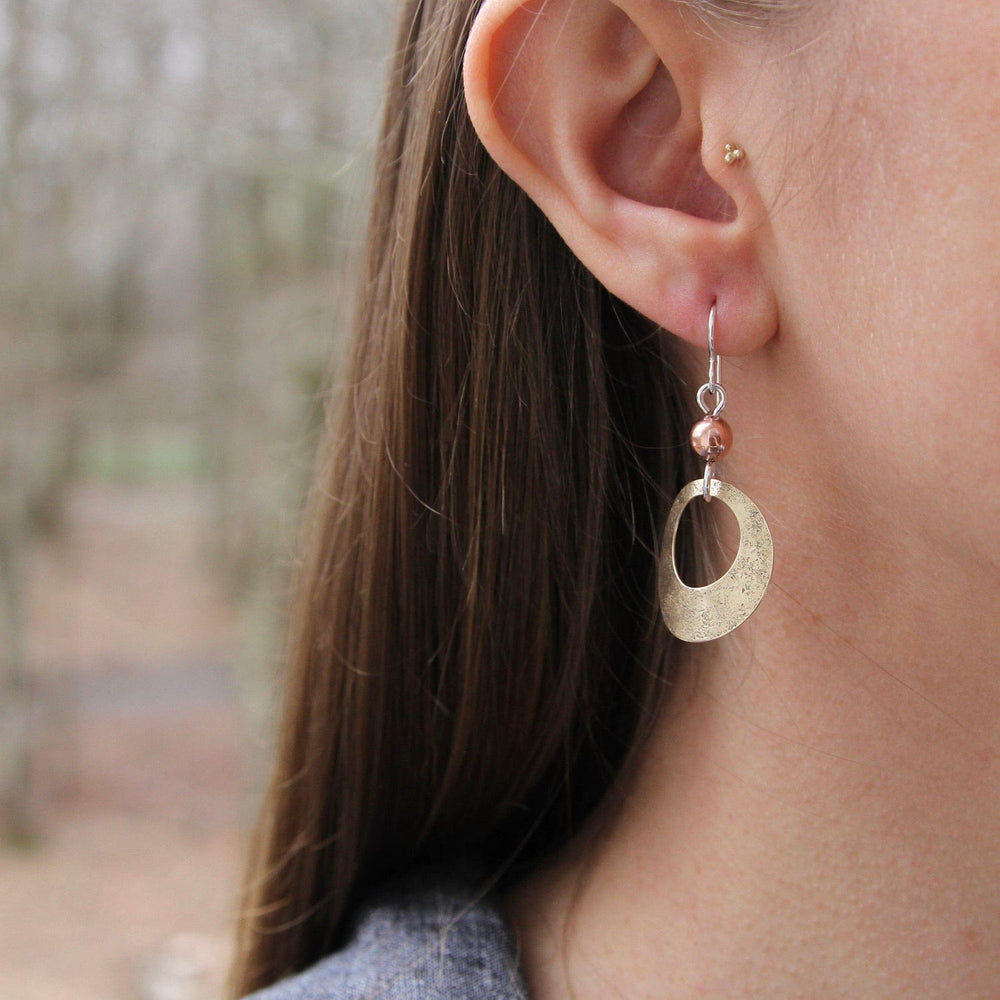 
                      
                        EAR-BRASS Brass Open Disc, Slightly Folded Earring
                      
                    