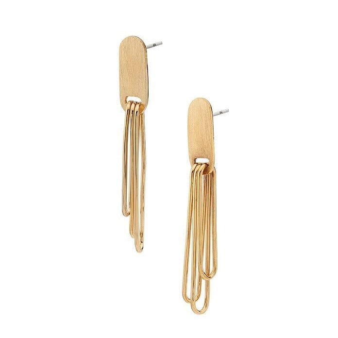 
                      
                        EAR-BRASS Ellipse Dangle Earrings- Gold Plated Brass
                      
                    