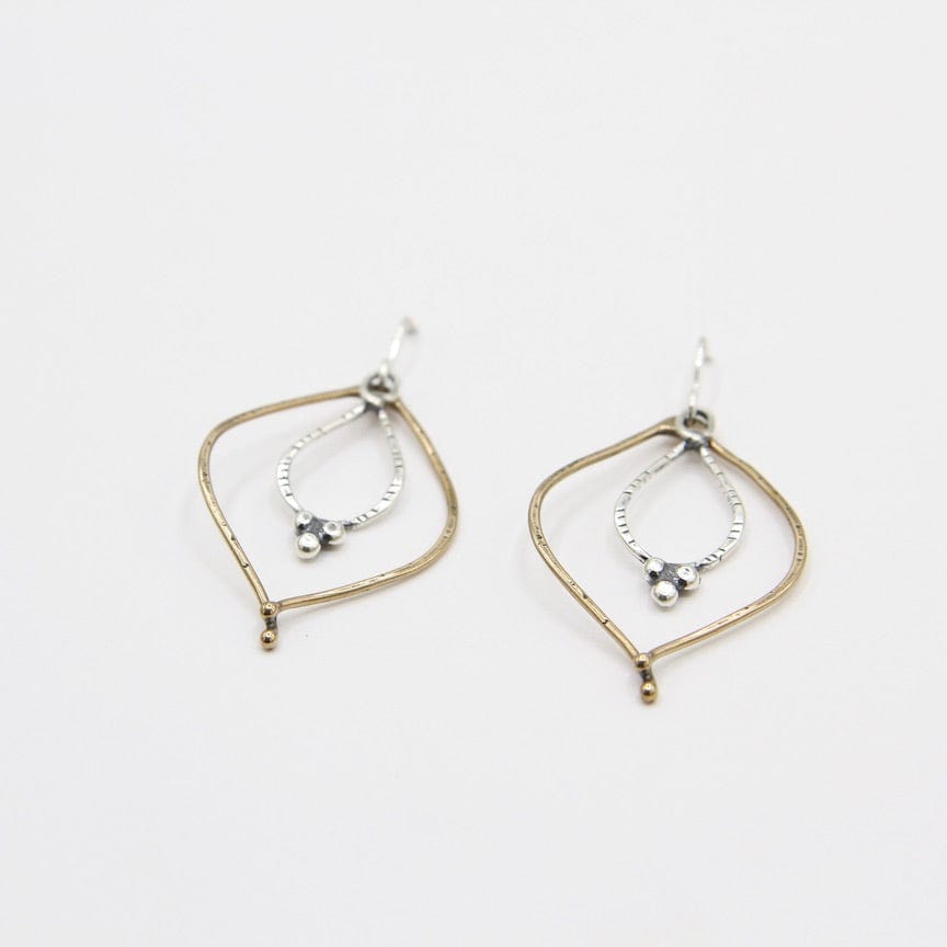 
                  
                    EAR Brass Marquise with Silver Teardrop Earrings
                  
                