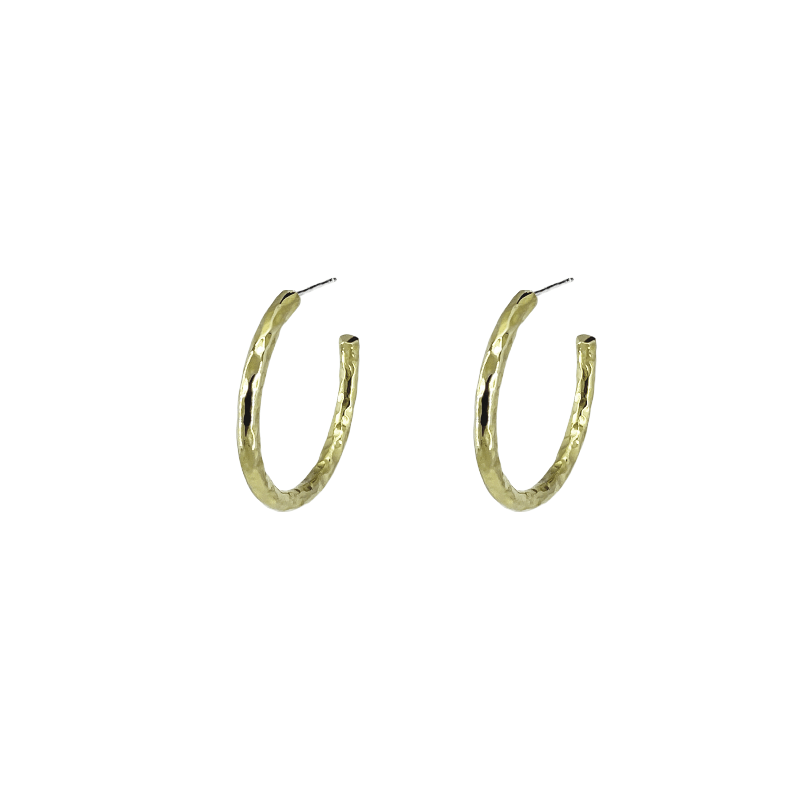 
                  
                    EAR-BRASS Medium Hammered Brass Hoops
                  
                