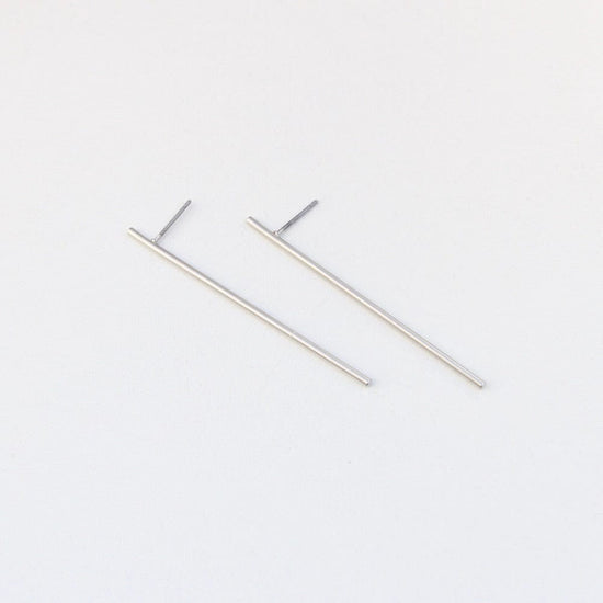 EAR-BRASS Onety One Ear Studs ~  Satin Silver