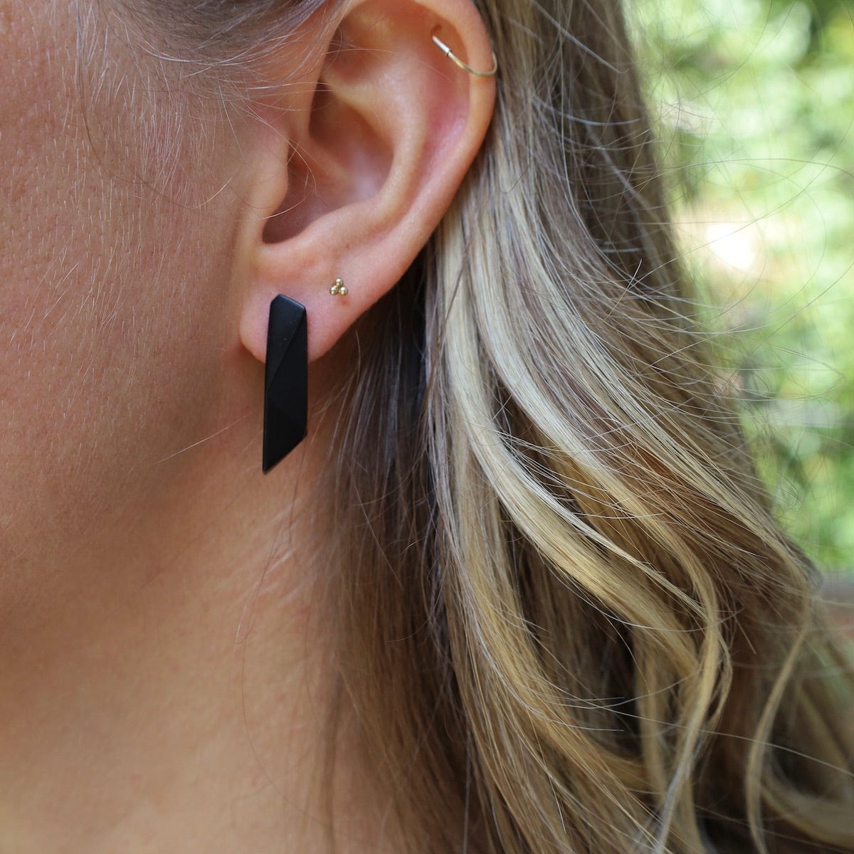 EAR-BRASS Ori Combi Earrings - Matte Black