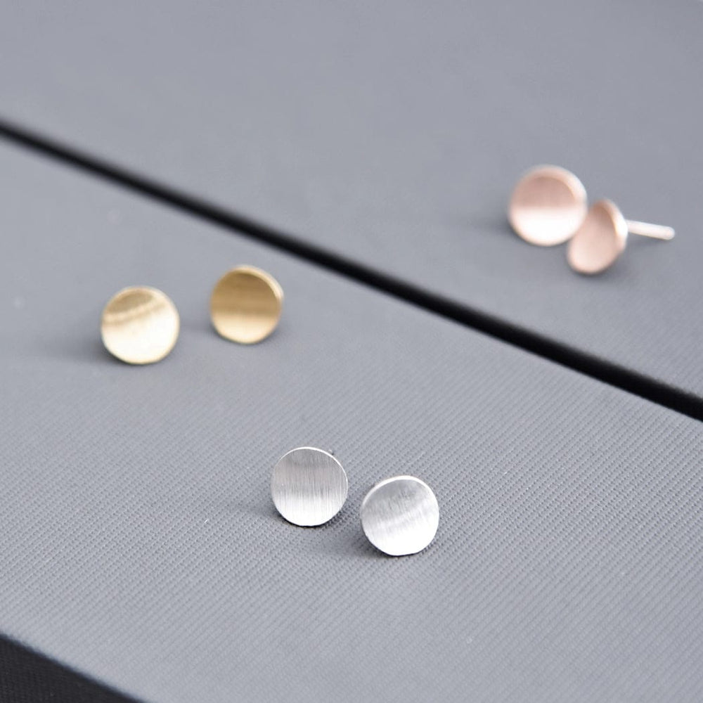 
                  
                    EAR-BRASS Petite Curl Dot Ear Studs - Brushed Rose Gold
                  
                