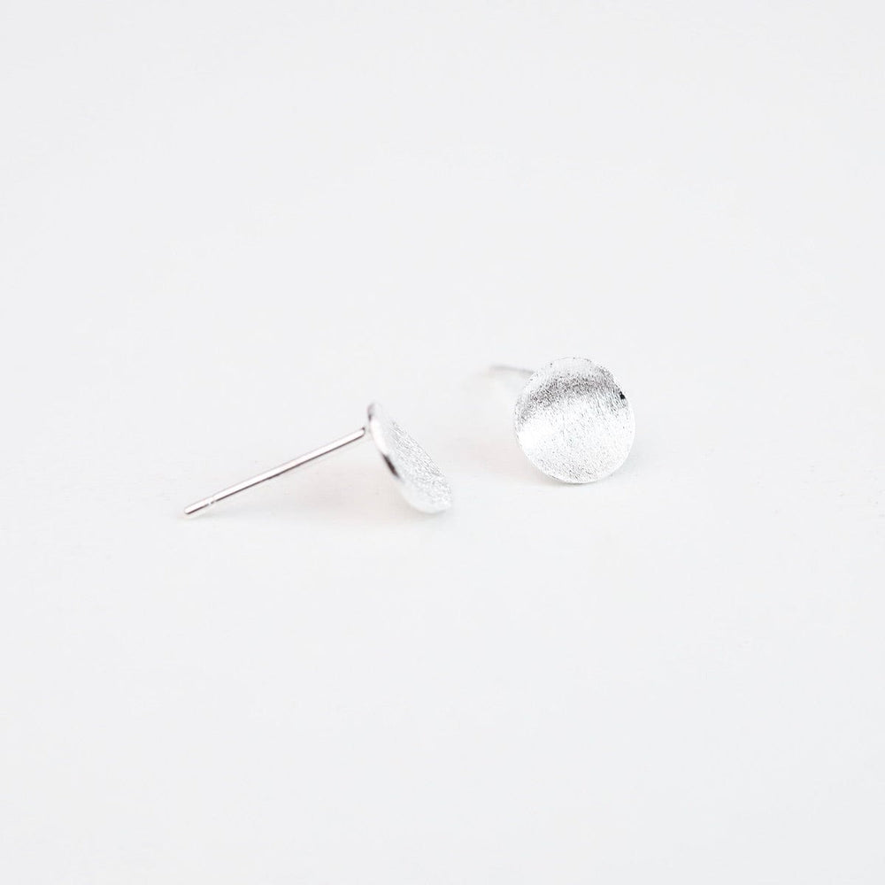 
                  
                    EAR-BRASS Petite Curl Dot Ear Studs - Brushed Silver
                  
                