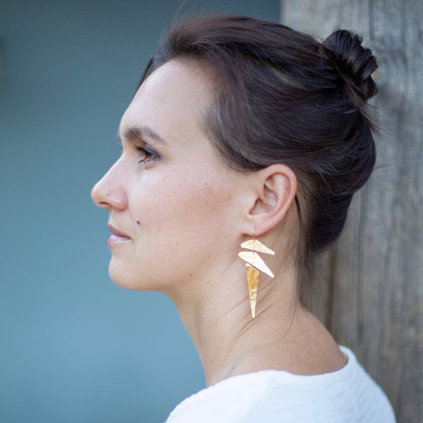 Swish Earrings Brass – Dandelion Jewelry