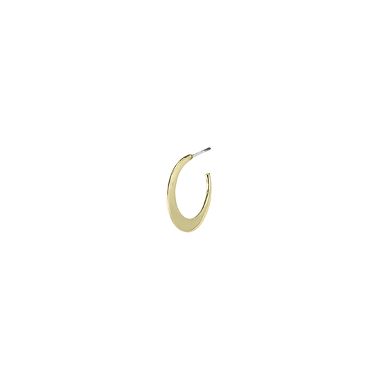 EAR-BRASS Solid Brass Crescent Moon Hoops – Small