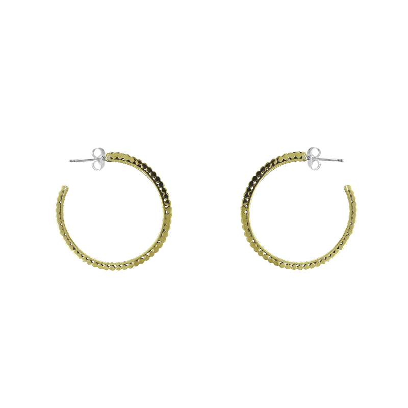 
                      
                        EAR-BRASS Solid Brass Dot Hoop
                      
                    