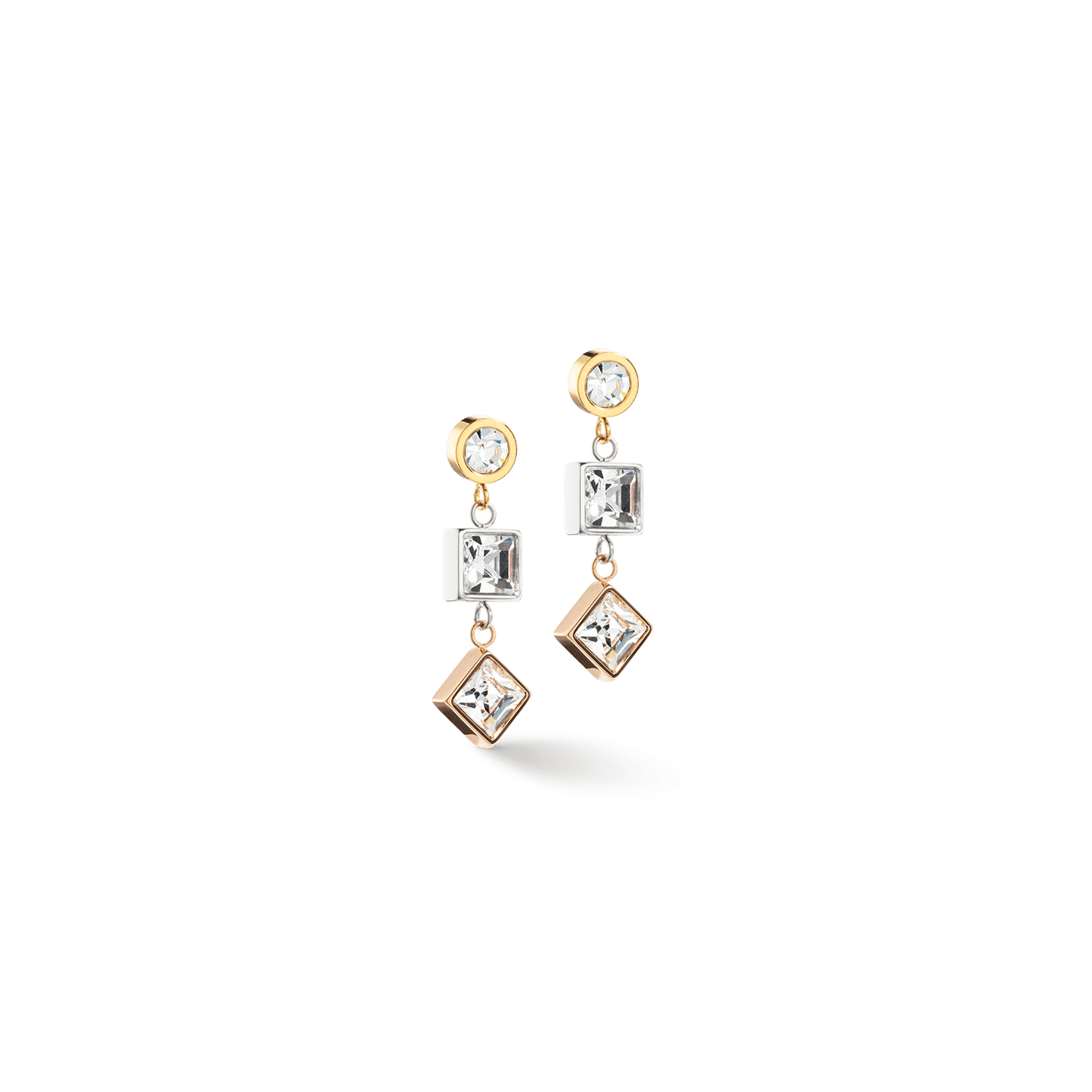 EAR Brilliant Square Trilogy Earring