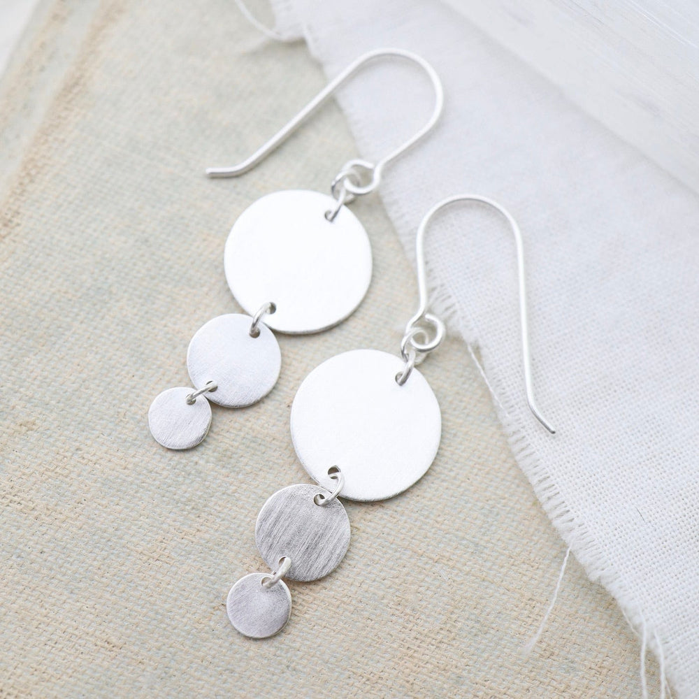 
                      
                        EAR Brushed Sterling Silver 3 Discs Earring
                      
                    