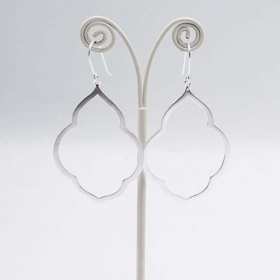 
                      
                        EAR Brushed Sterling Silver Large Persian Window Earring
                      
                    