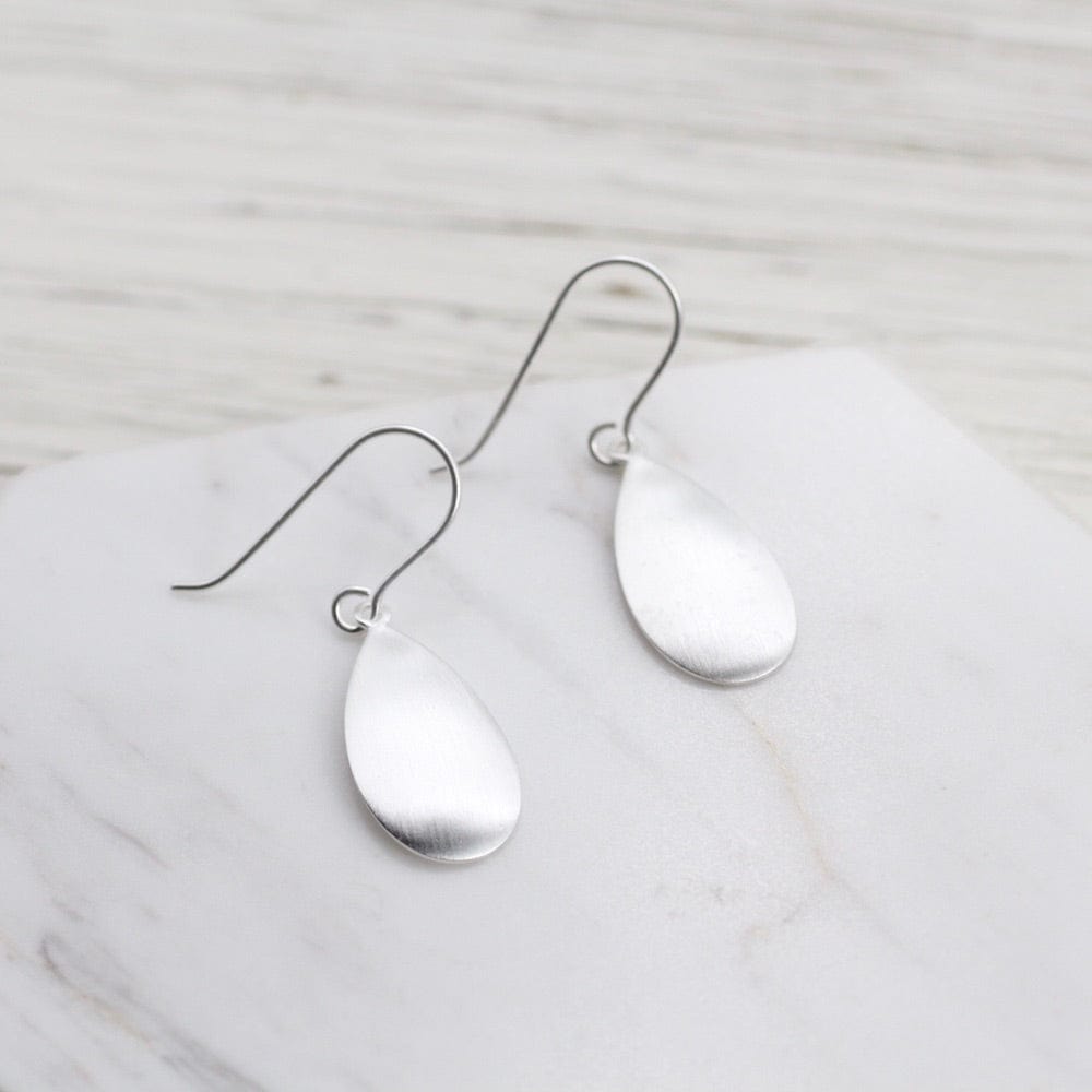 
                      
                        EAR Brushed Sterling Silver Medium Puffed Drop Earring
                      
                    