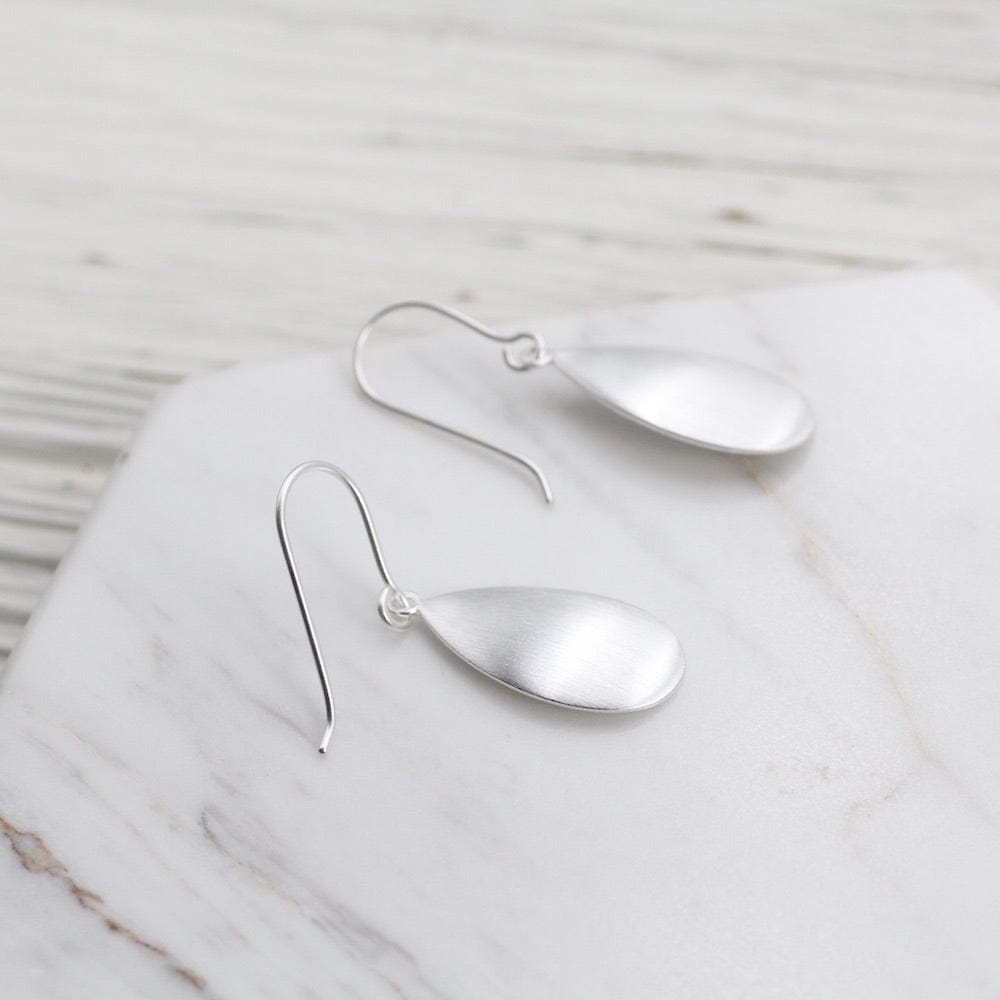 
                      
                        EAR Brushed Sterling Silver Medium Puffed Drop Earring
                      
                    