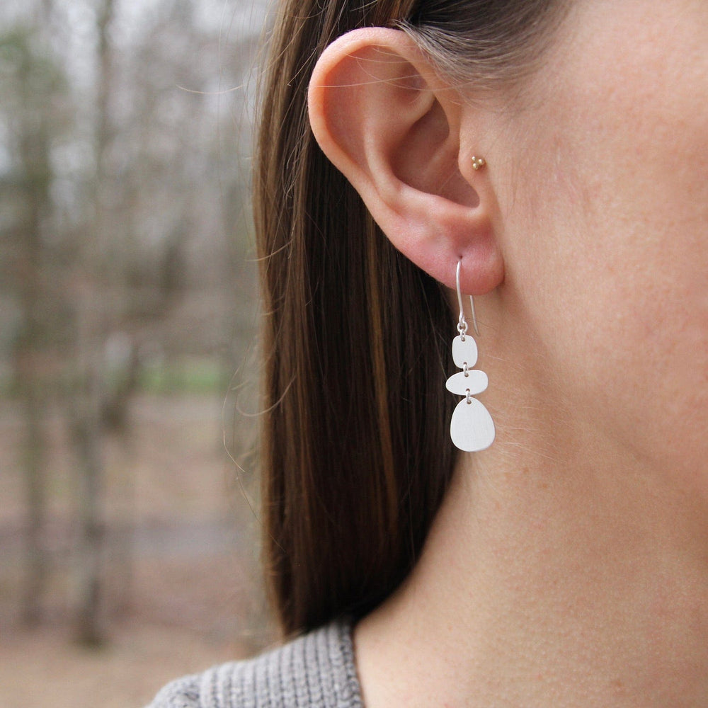 
                      
                        EAR Brushed Sterling Silver Organic Shapes Drop Earring
                      
                    