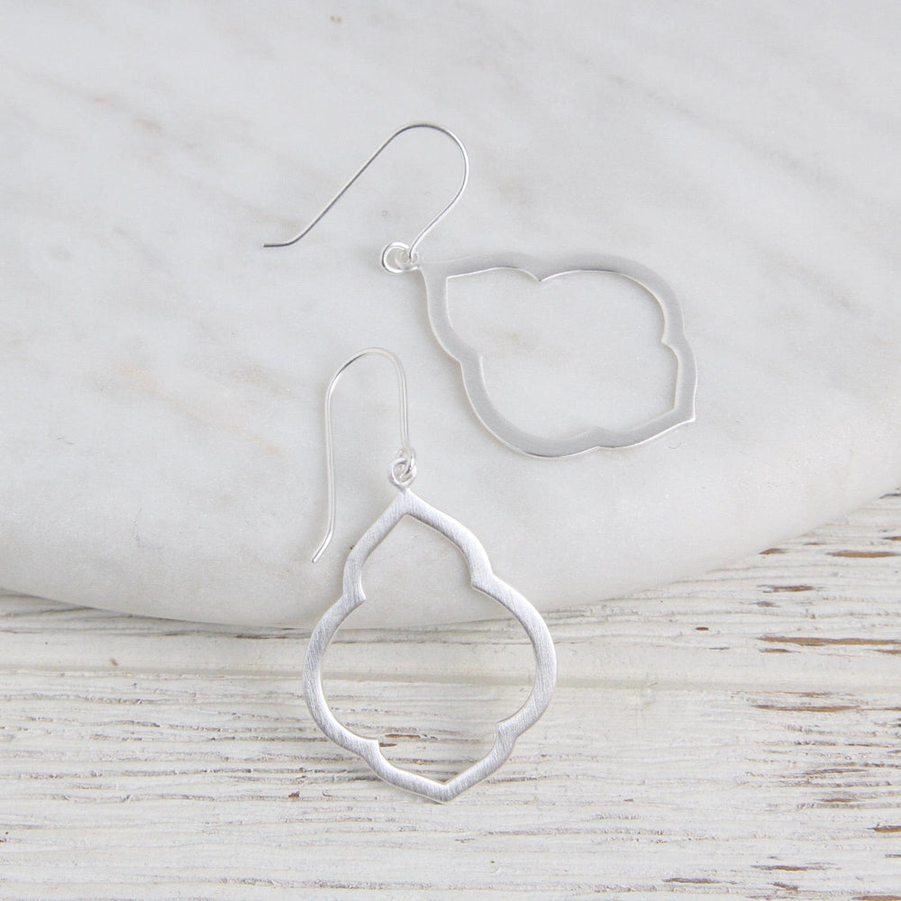 
                      
                        EAR Brushed Sterling Silver Small Persian Window Earring
                      
                    