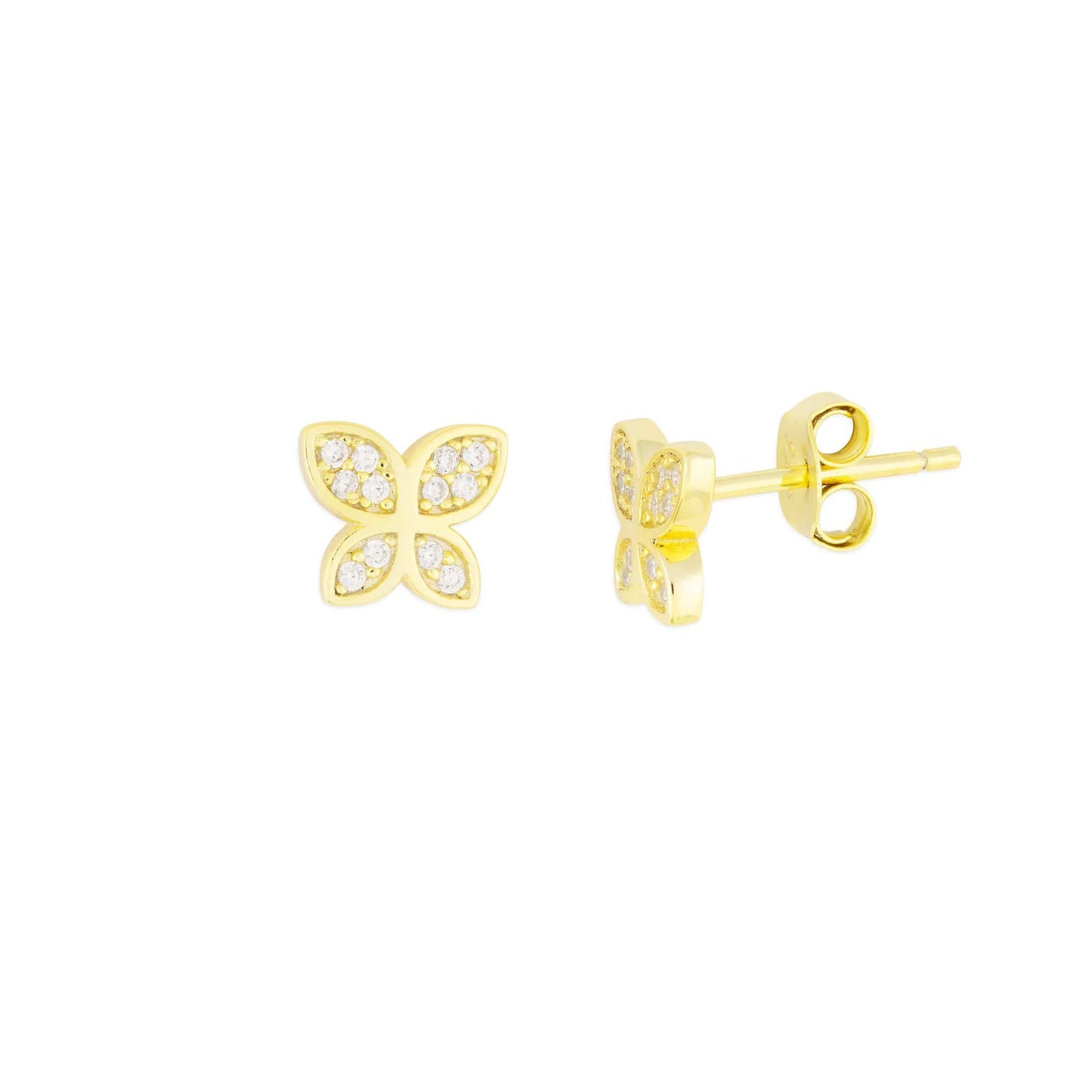 EAR Butterfly Studs - 18K Gold Plated Silver