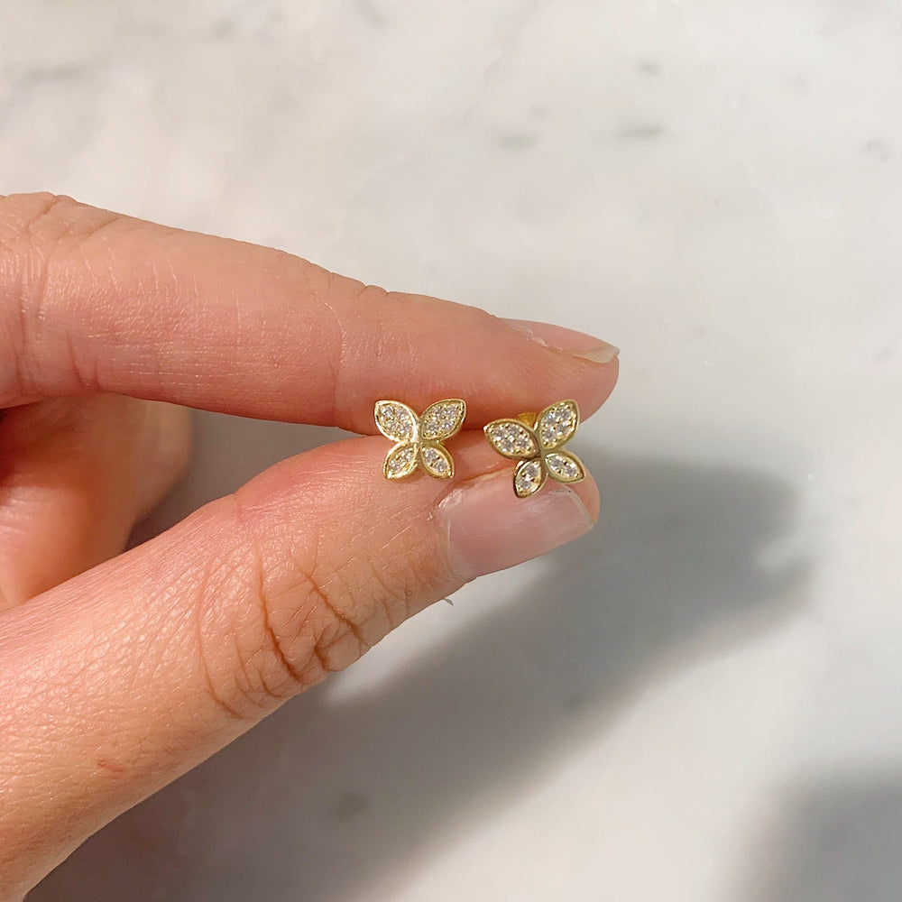 
                  
                    EAR Butterfly Studs - 18K Gold Plated Silver
                  
                