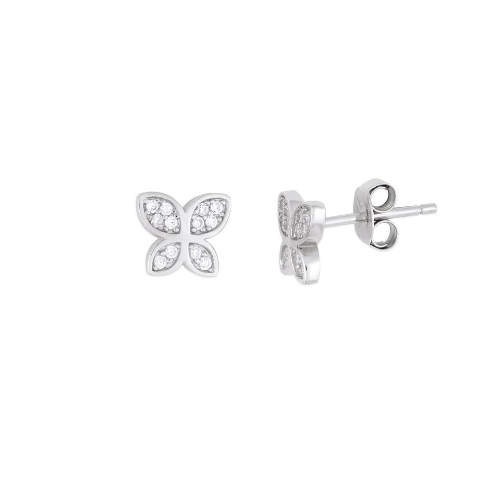 EAR Butterfly Studs - Silver Silver