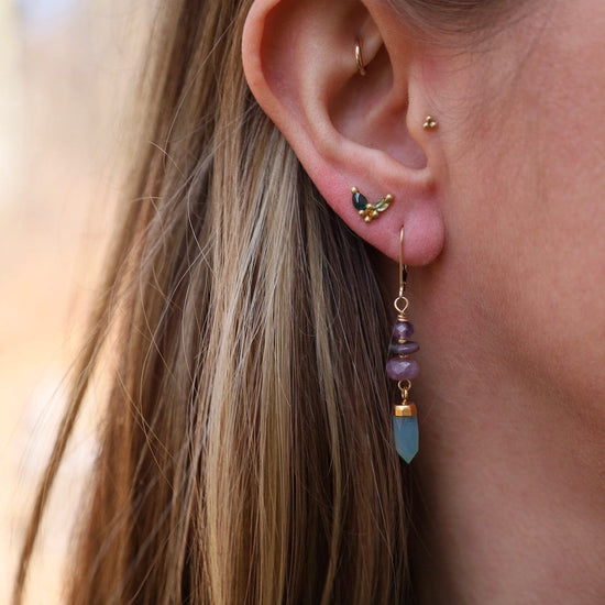 EAR Chalcedony Point Earrings