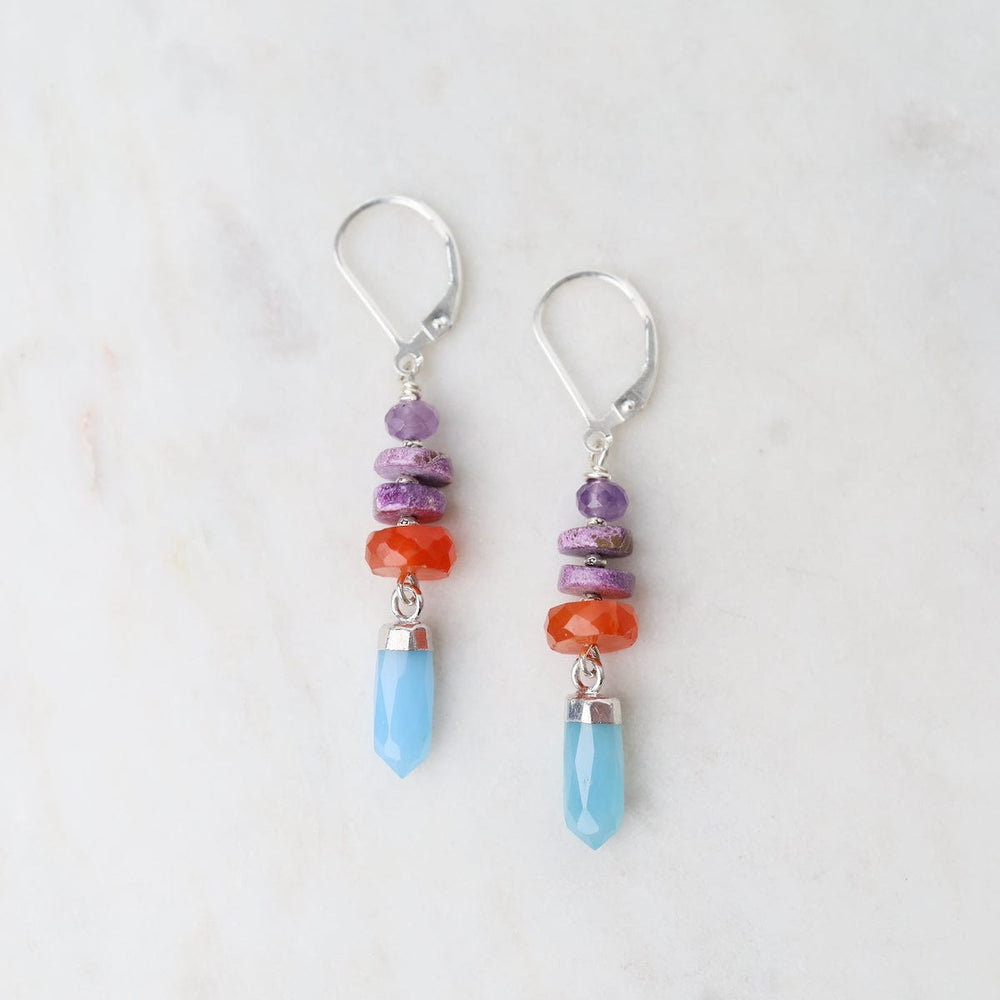 EAR Chalcedony Point Earrings