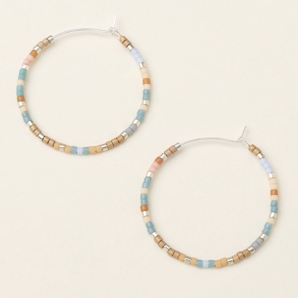 EAR Chromacolor Miyuki Small Hoop - Desert Blue Multi/