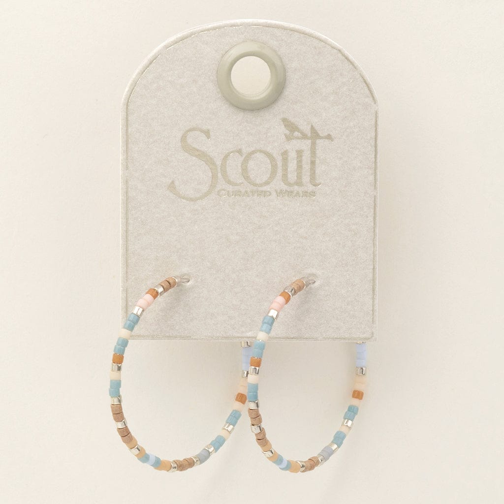 EAR Chromacolor Miyuki Small Hoop - Desert Blue Multi/