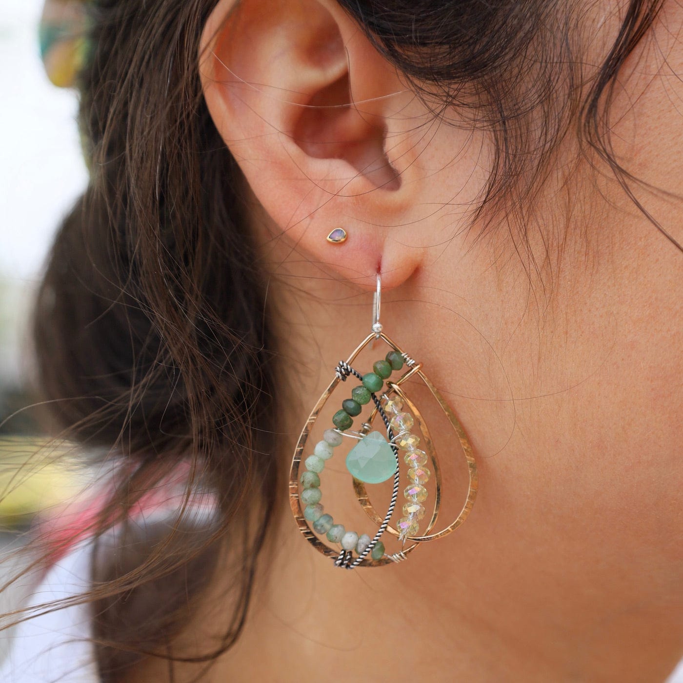 EAR Chrysoprase Drop Earrings