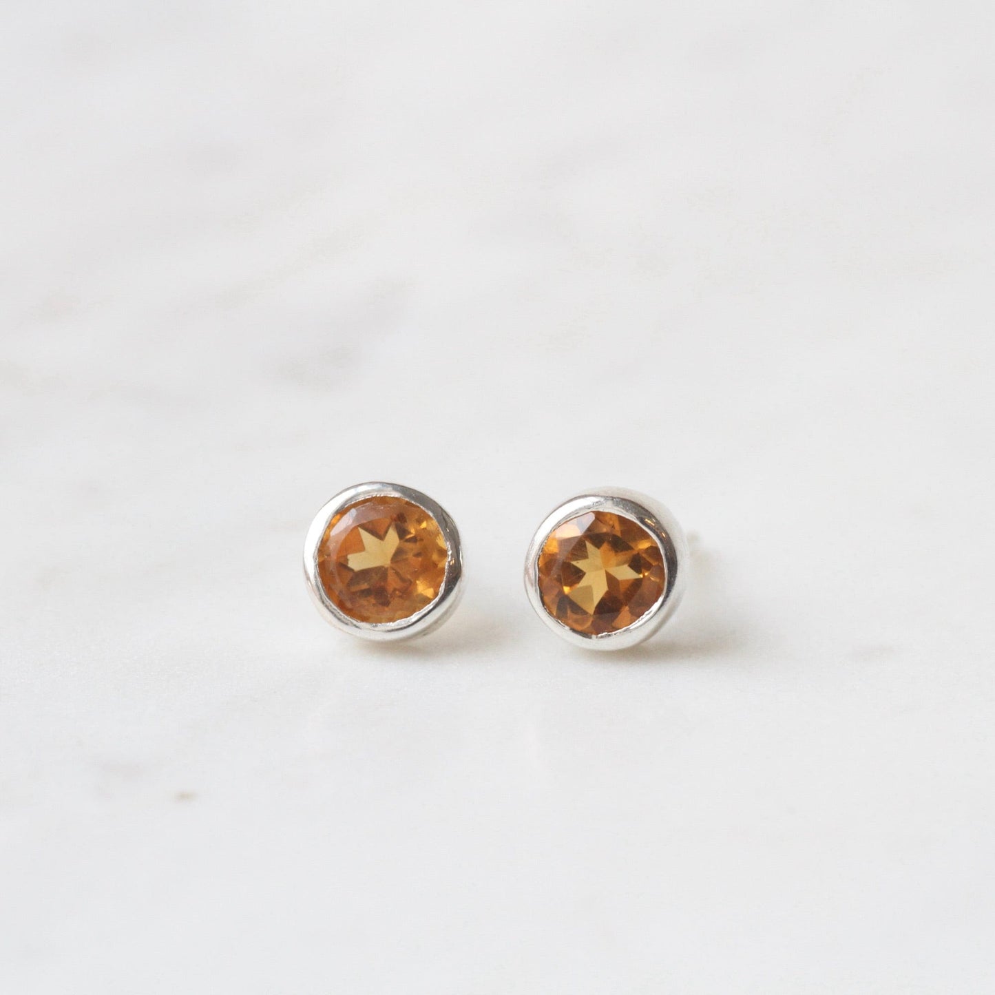 EAR Citrine Post Earring