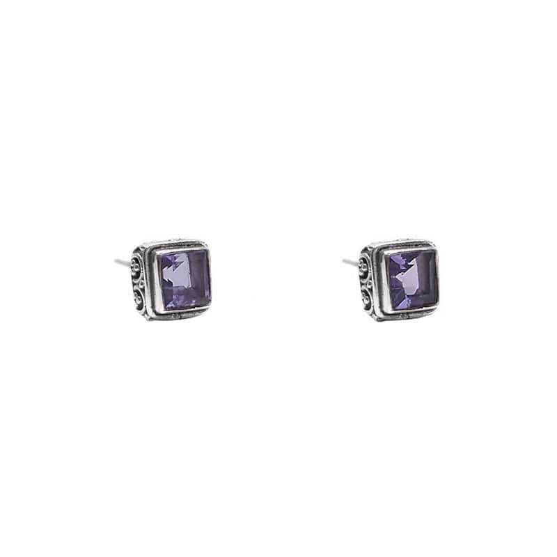 
                      
                        EAR Classic Bali Square Stud with Amethyst
                      
                    