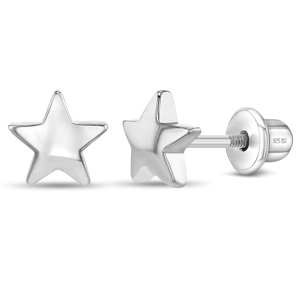 EAR Classic Polished Star Kids Earrings - Screw Back