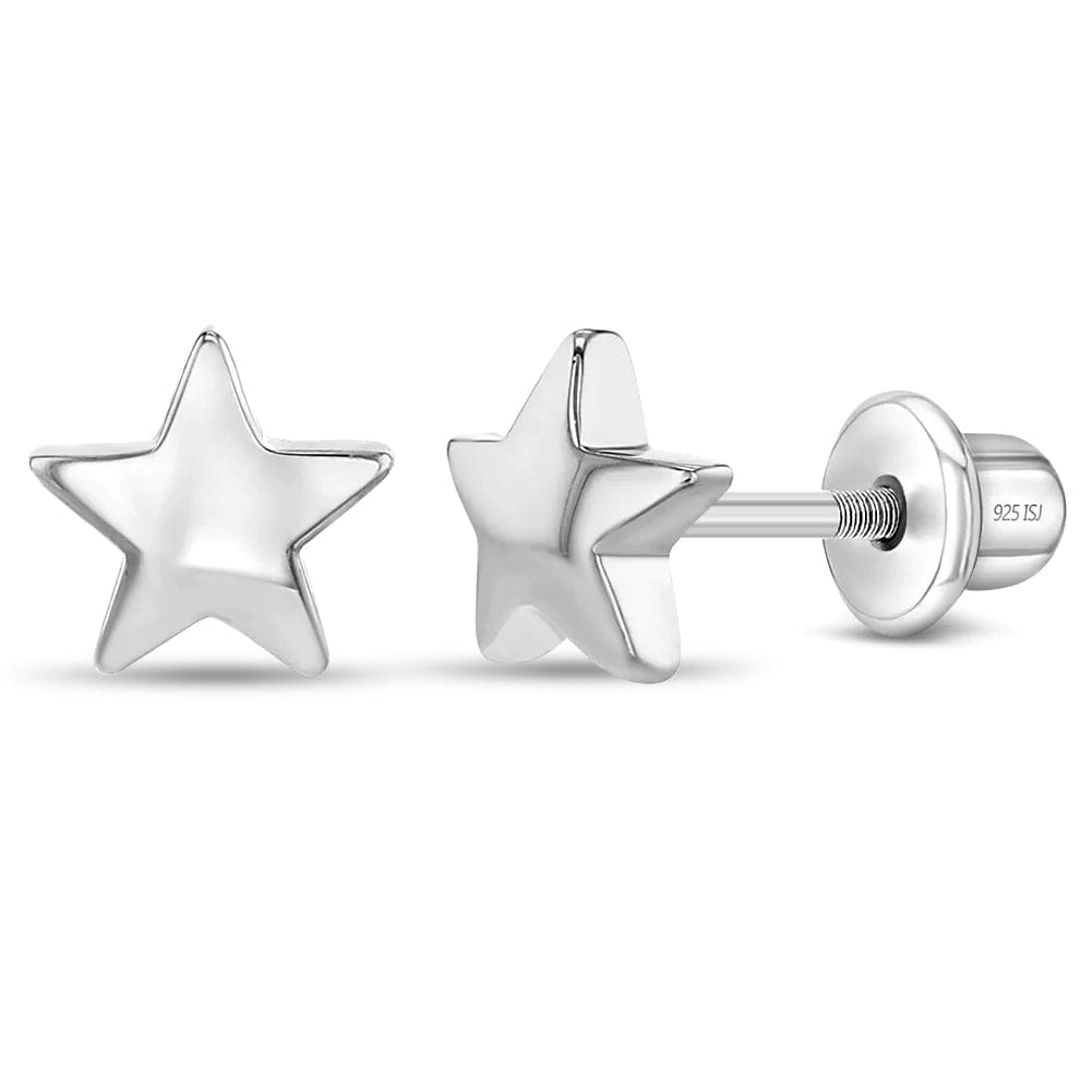 EAR Classic Polished Star Kids Earrings - Screw Back