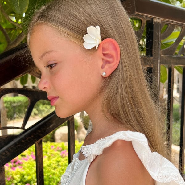 EAR Clear Ball of Gems Childrens Earriings - Screw Bac