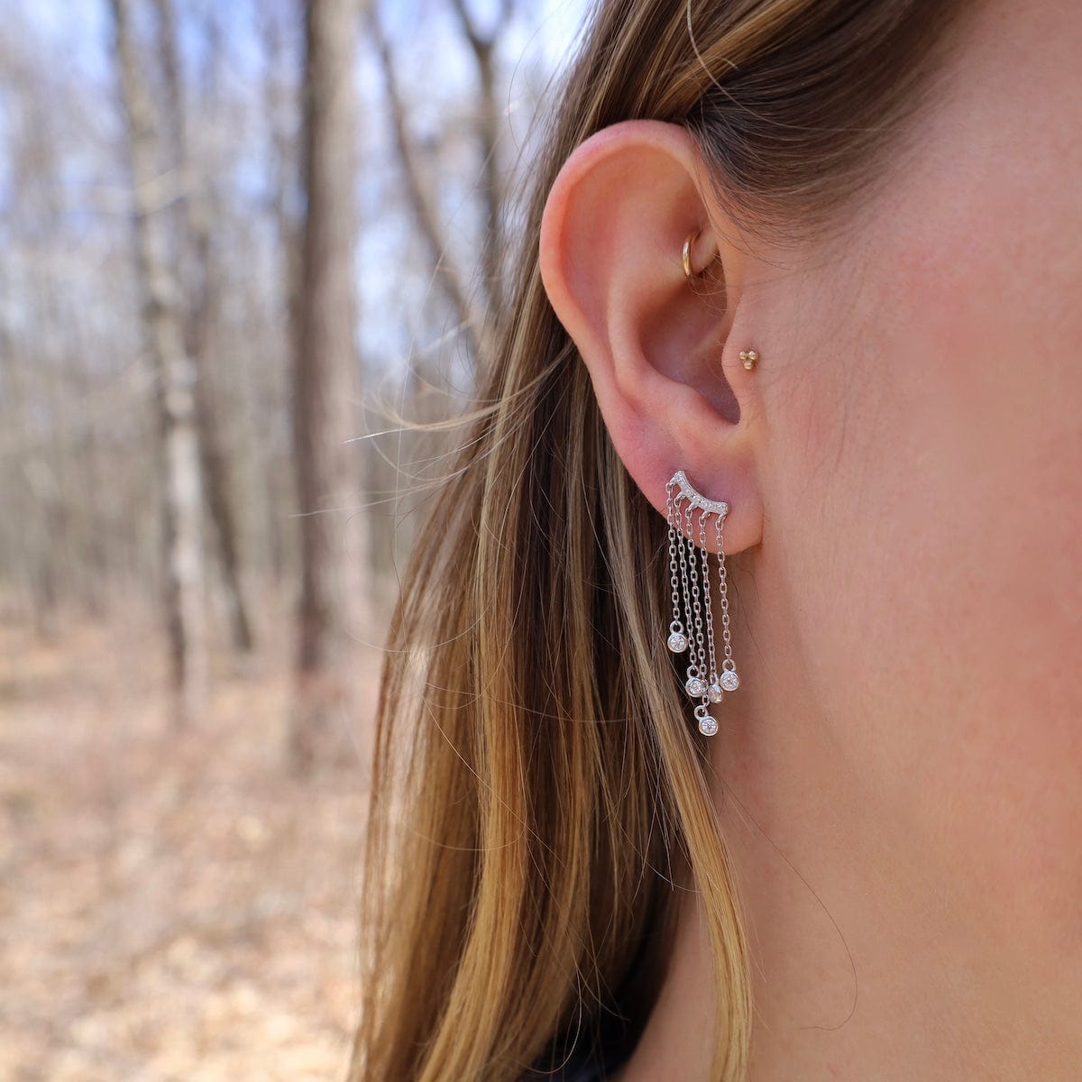 Cleo Earrings in Silver
