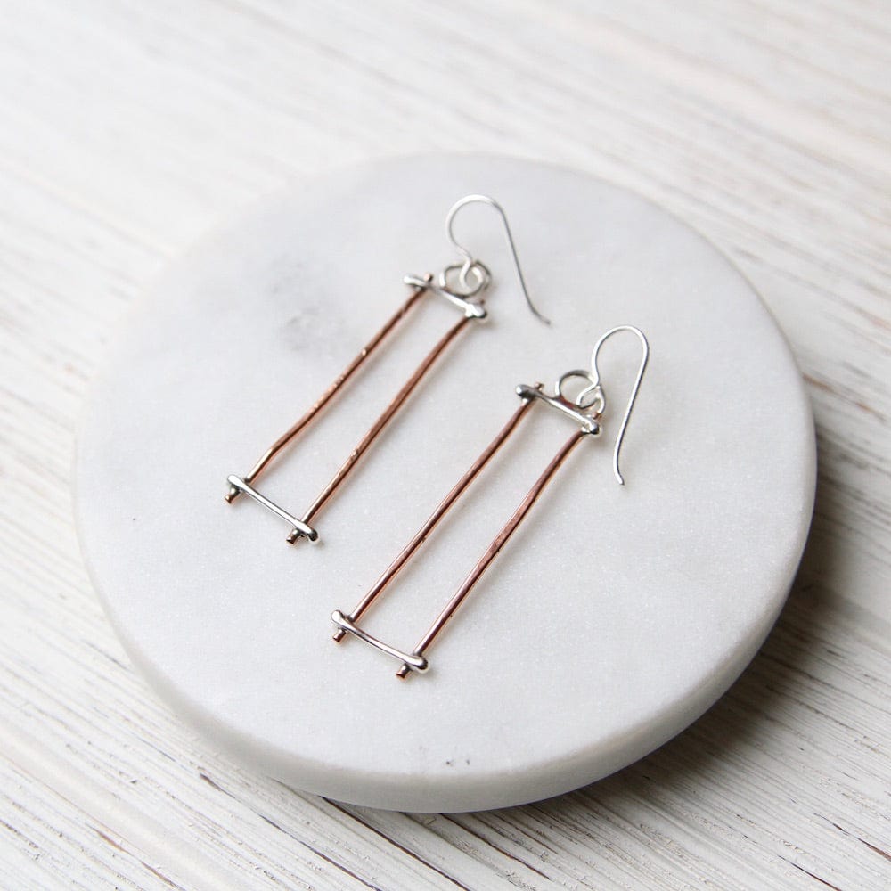 
                  
                    EAR Copper and Sterling Silver Sticks Earring
                  
                