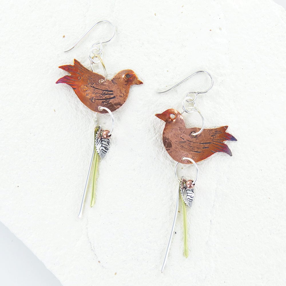 EAR COPPER BIRD EARRING