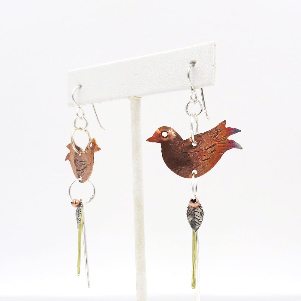 EAR COPPER BIRD EARRING