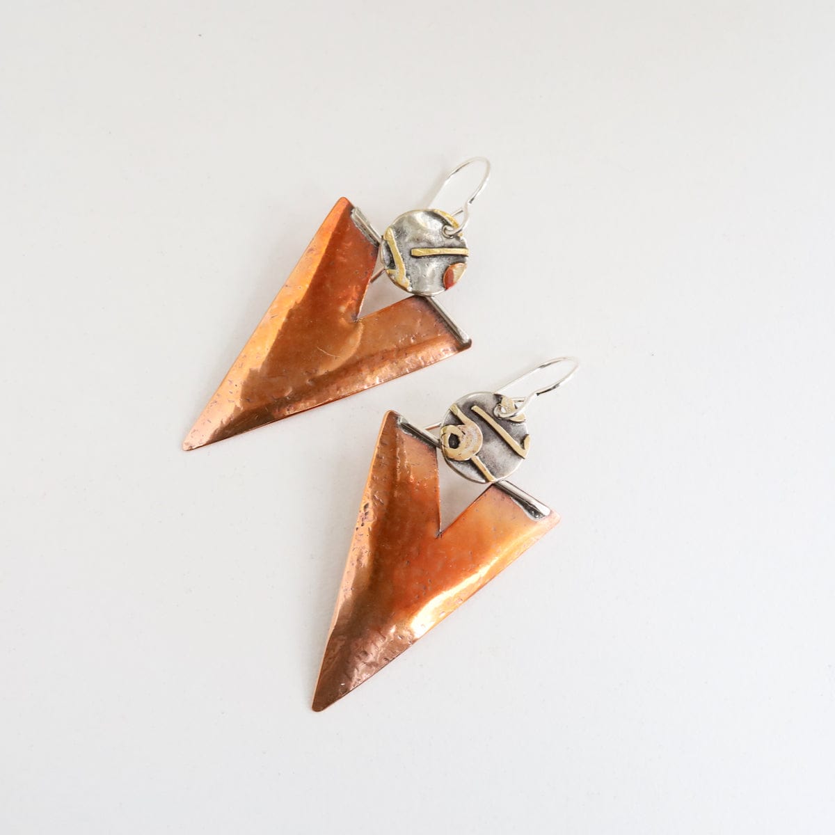 EAR Copper Inverted Triangle Earrings