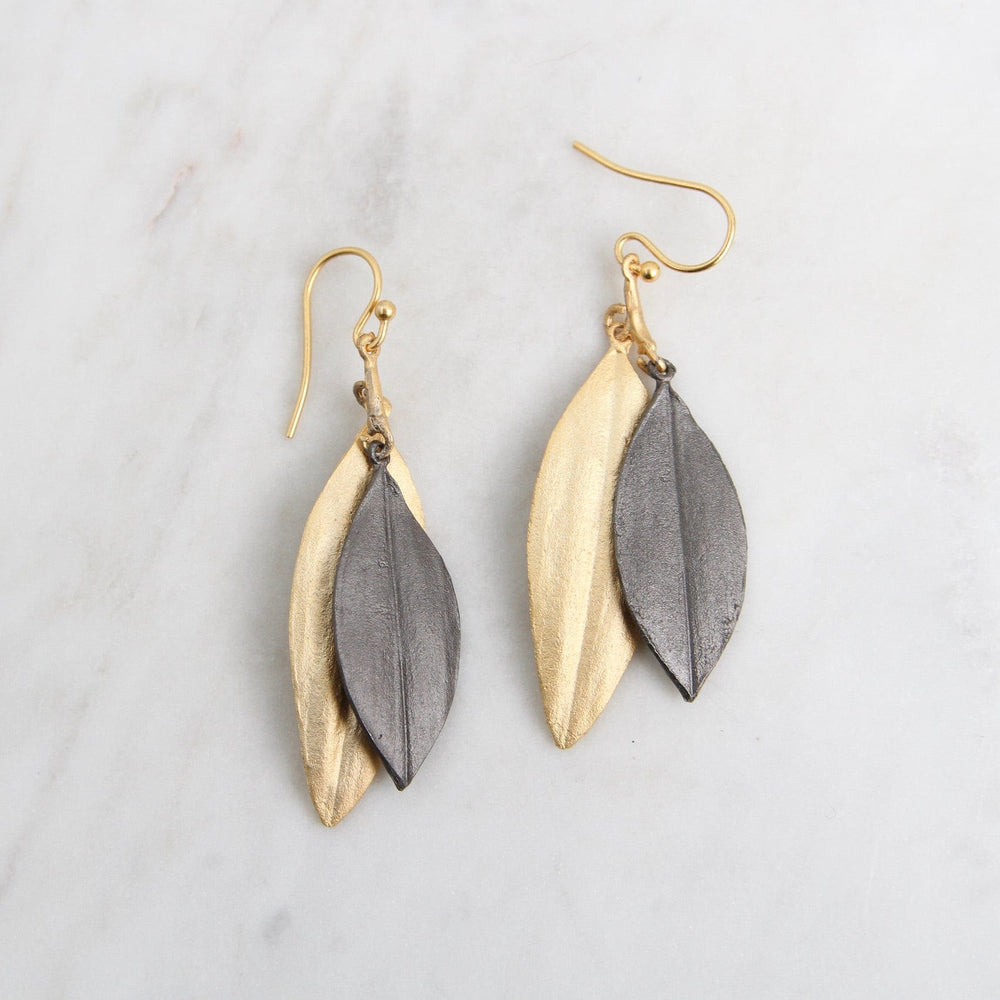 EAR Cordyline Double Leaf Wire Earring