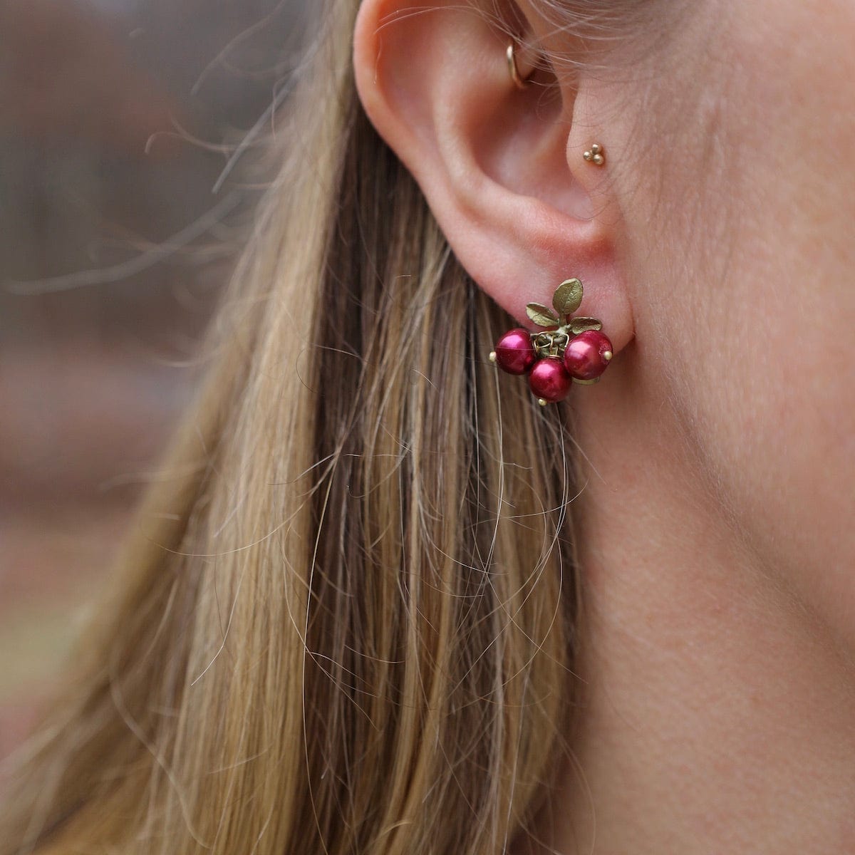 EAR Cranberry Post Earrings