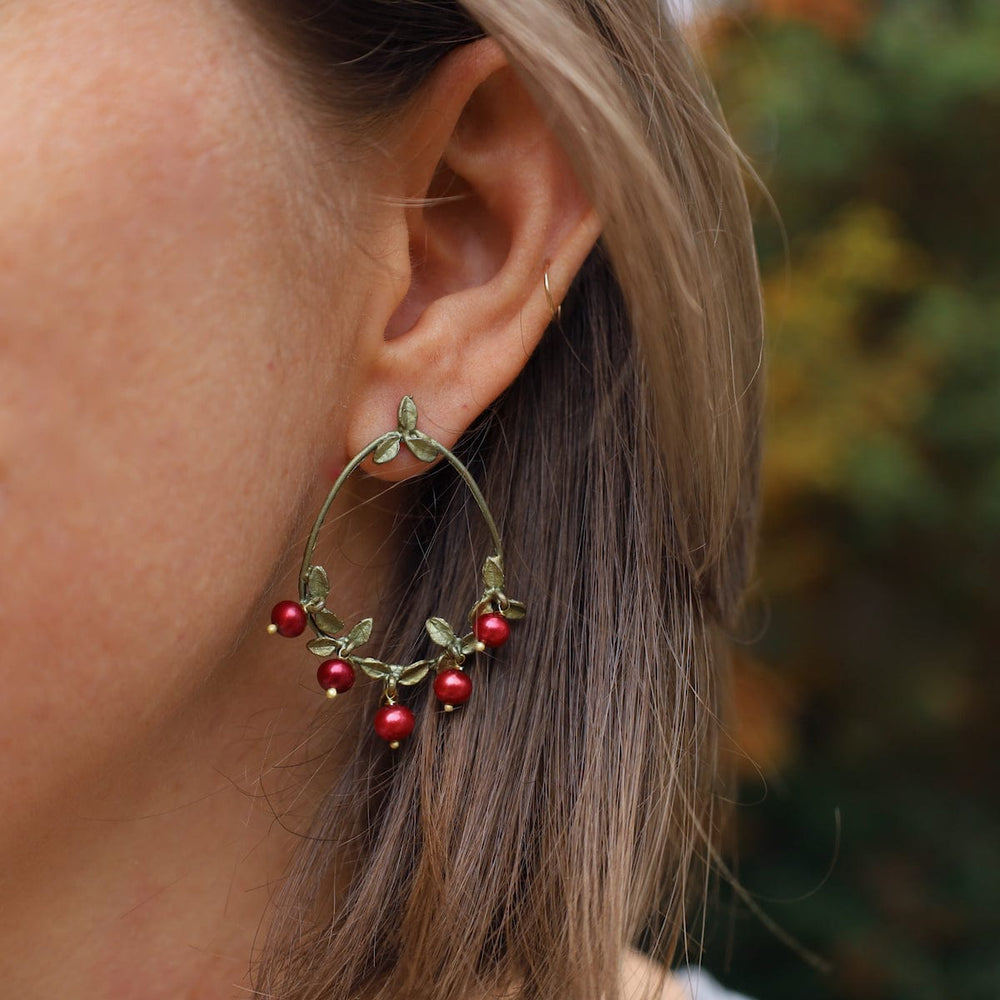 
                      
                        EAR Cranberry Post Hoop Earring
                      
                    