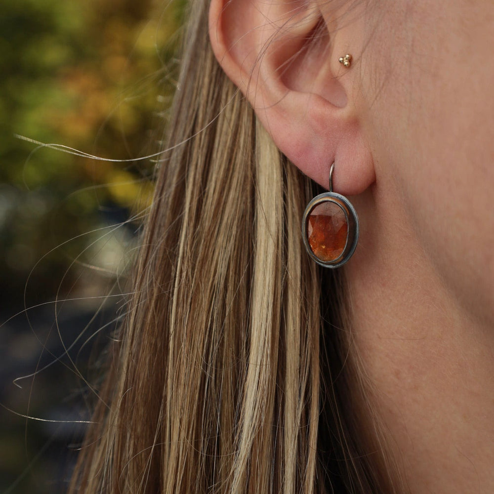 
                  
                    EAR Crescent Rim Hook Earrings with Orange Kyanite
                  
                