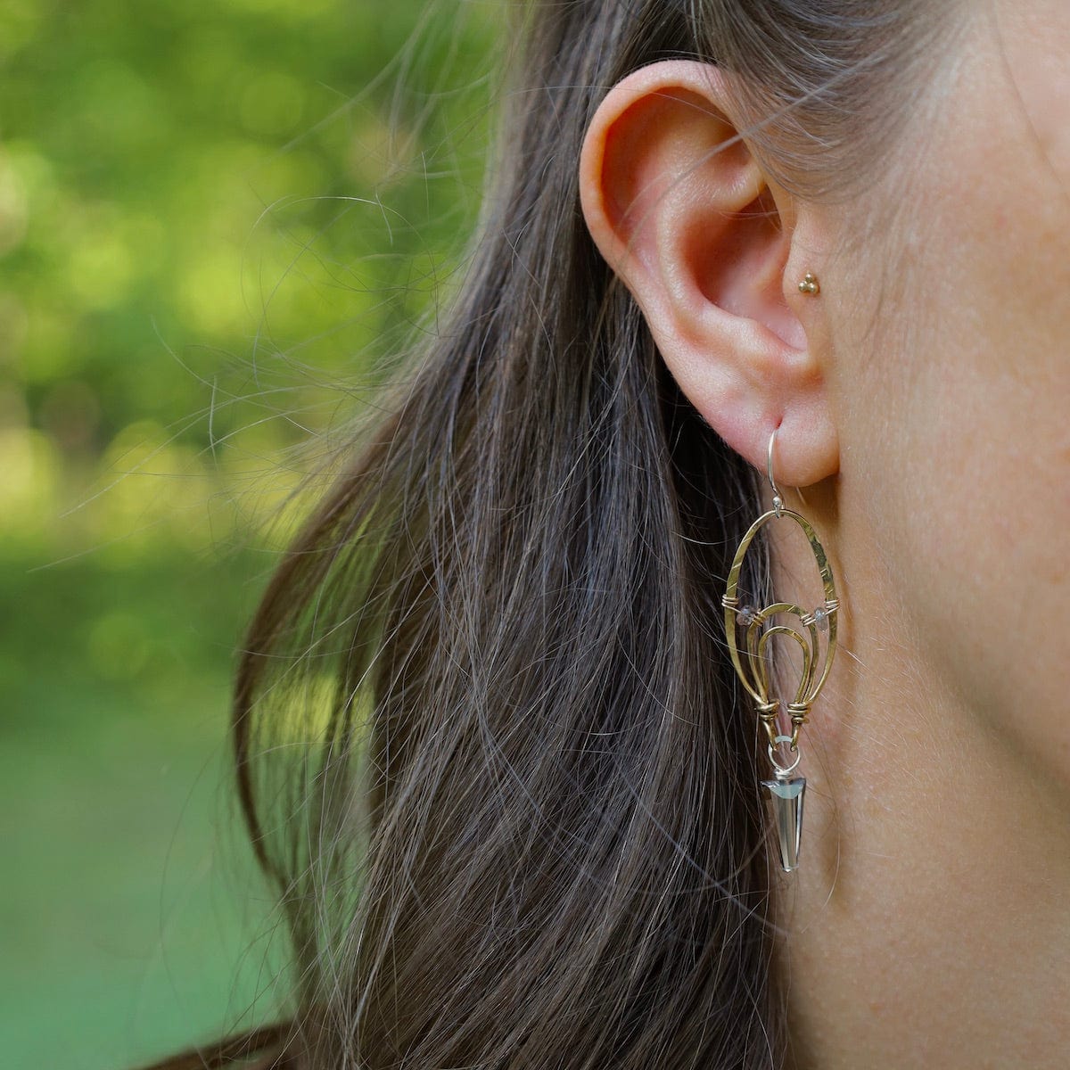 EAR Crystal Ellipse Earrings