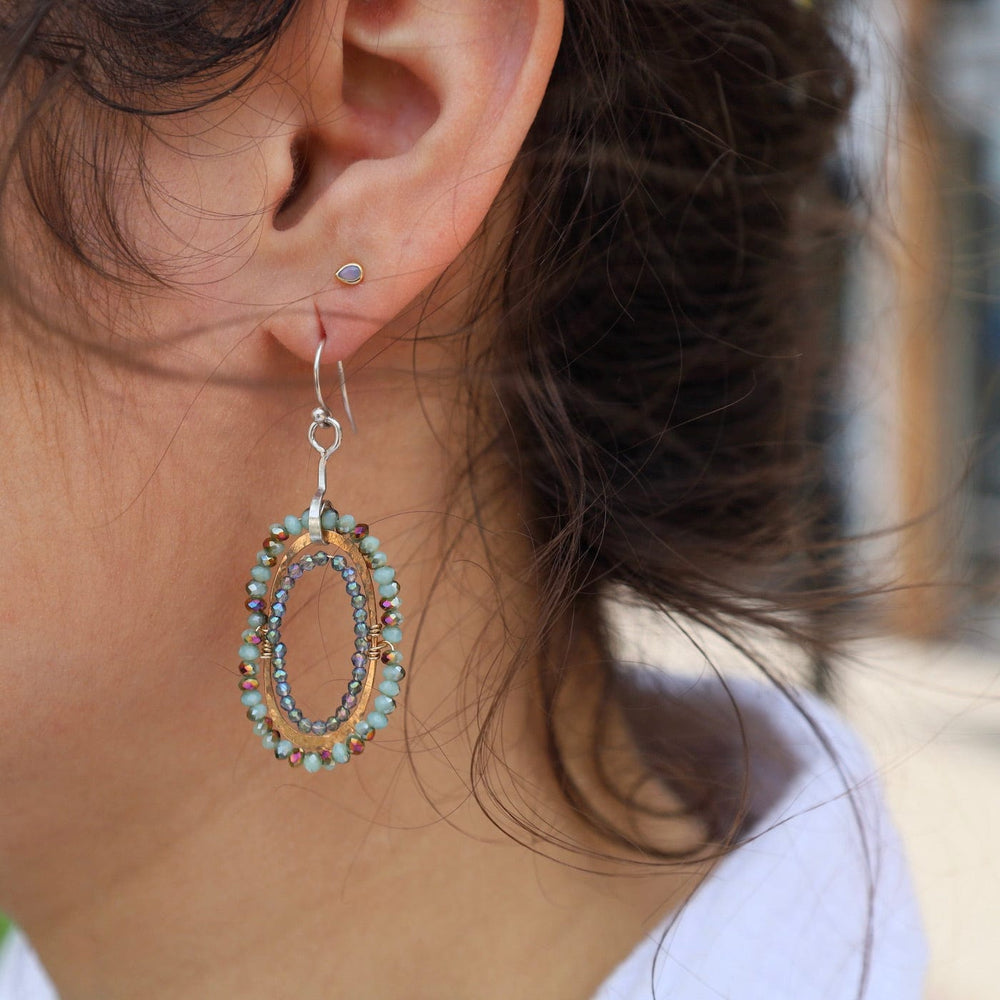 EAR Crystal Hoop Earrings