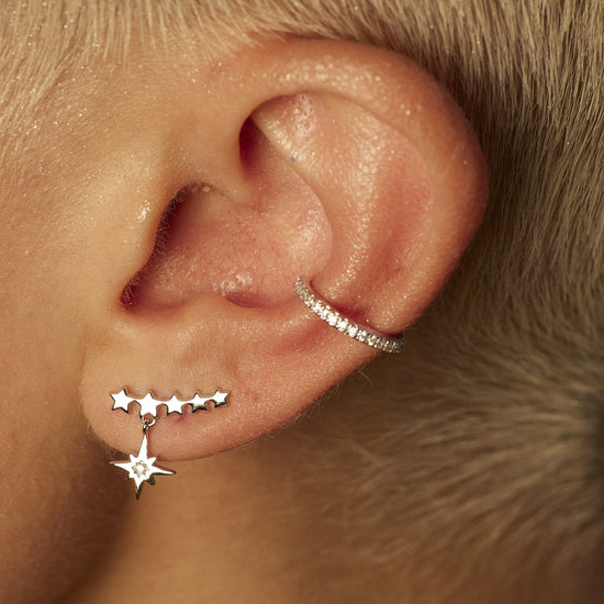 EAR-CUFF Slim Sparkling Single Ear Cuff